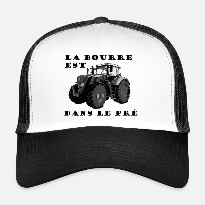 La bourre est dans le pré - Casquette trucker  - blanc/noir