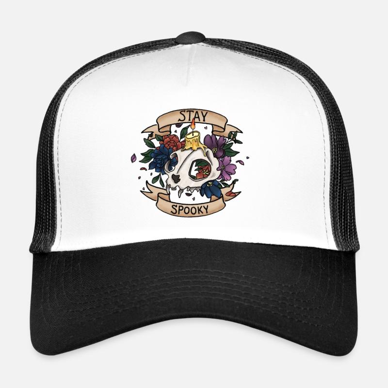 RESTEZ EFFRAYANT - Casquette trucker - blanc/noir
