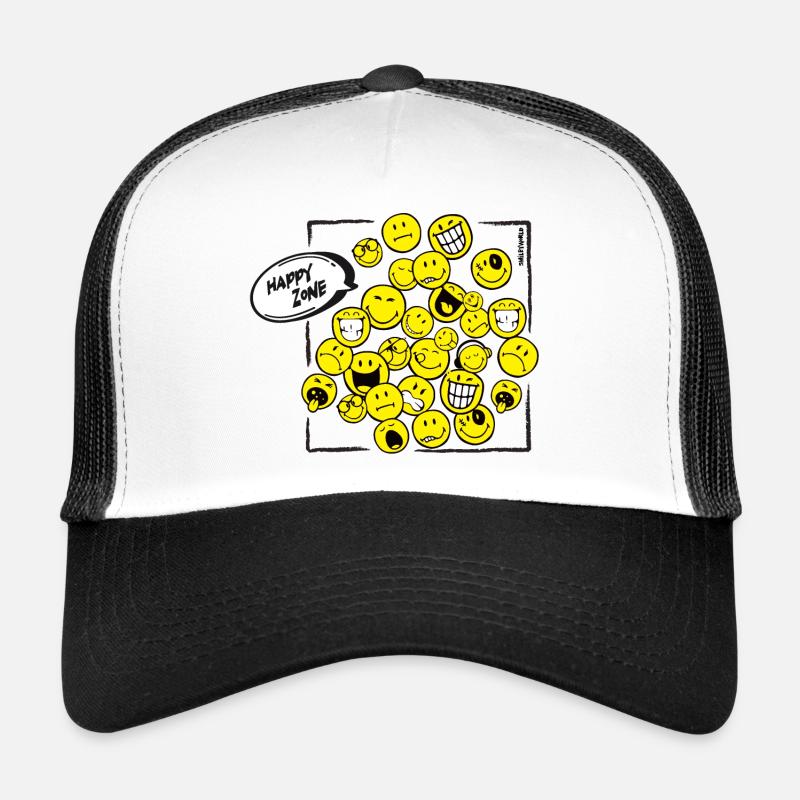 Smiley-World© Happy Zone - Trucker Cap - Weiß/Schwarz