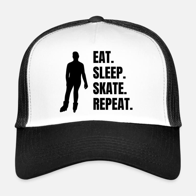 Rollschuh Inliner Skaterin Inline skaten Geschenk - Trucker Cap - Weiß/Schwarz