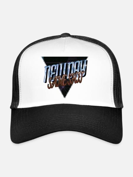 humour amour heureux génial amusant déclaration défensive - Casquette trucker  - blanc/noir - Devant