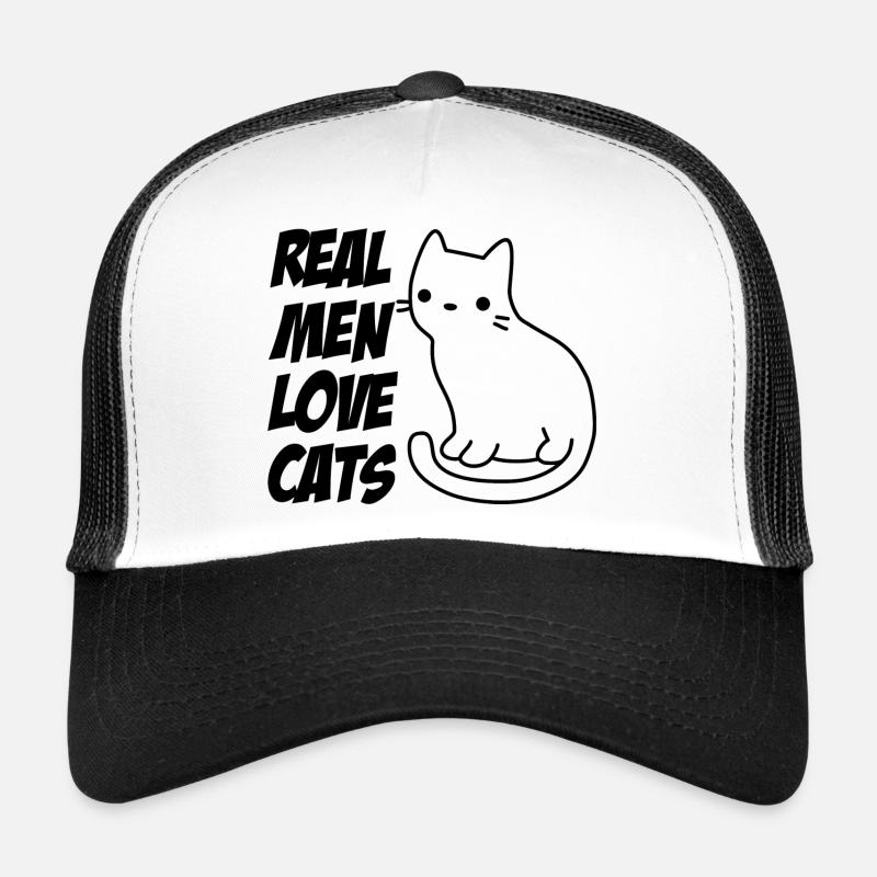 Les vrais hommes aiment les chats Casquette trucker 