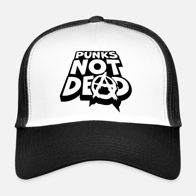 punks not dead quote Trucker Cap