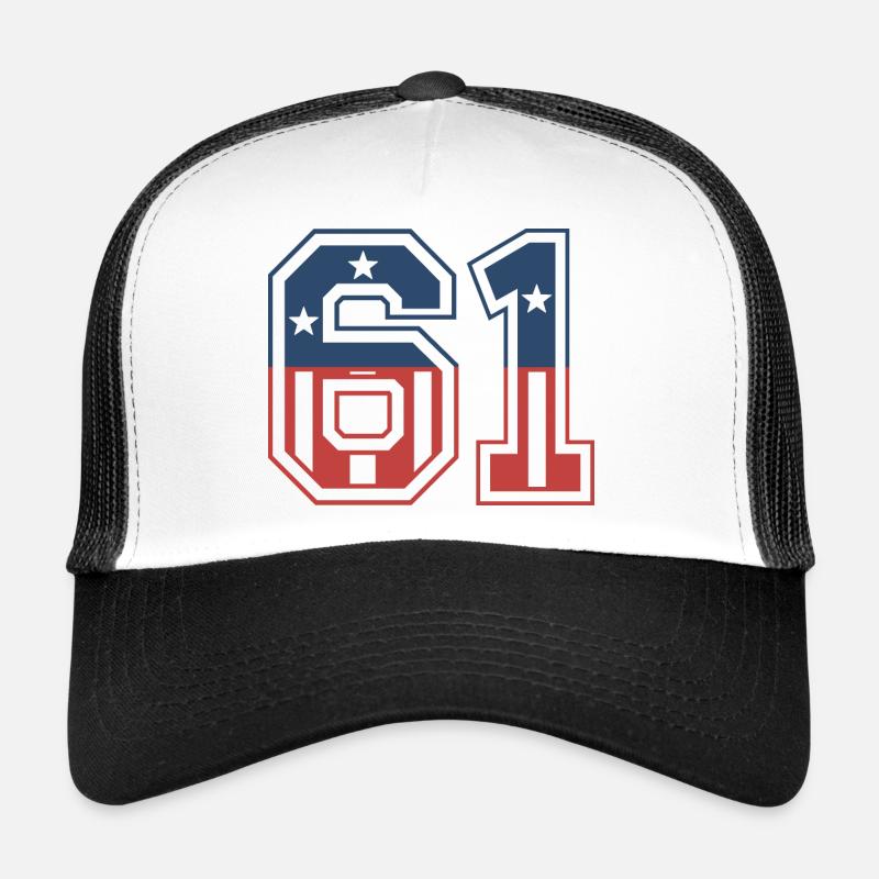 Numéro 61 États-Unis Casquette trucker 