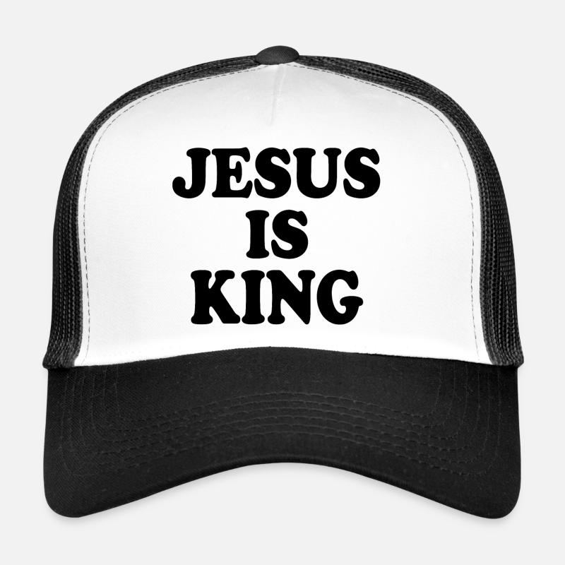 Jesus is king - Trucker Cap - Weiß/Schwarz