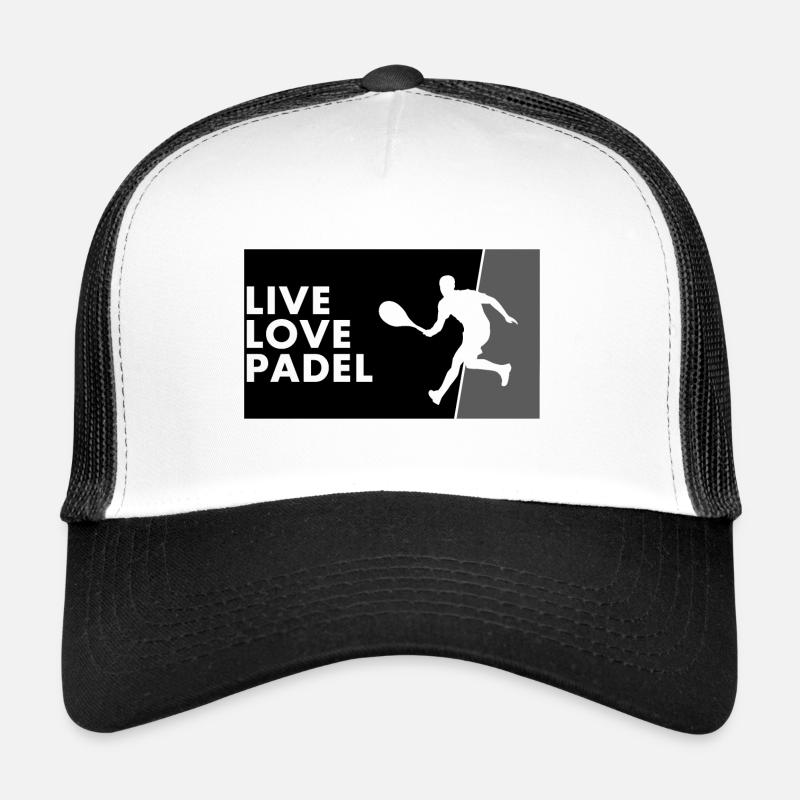 Padel - Gift for padel player - Trucker Cap - white/black