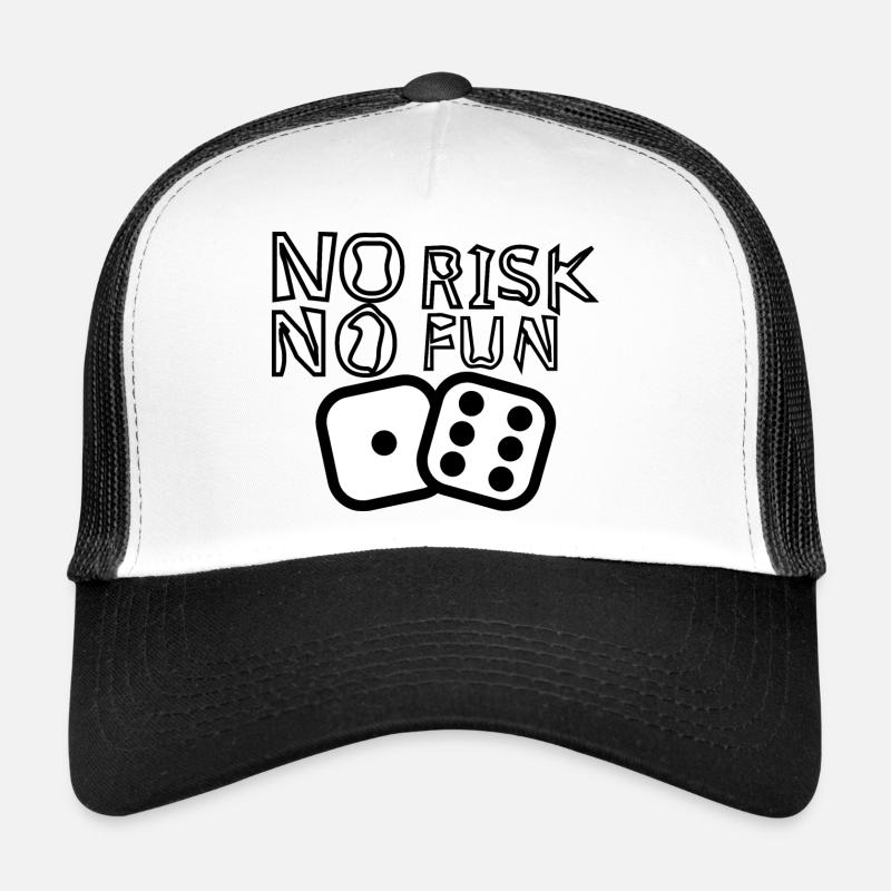 NO RISK NO FUN - Trucker Cap - Weiß/Schwarz