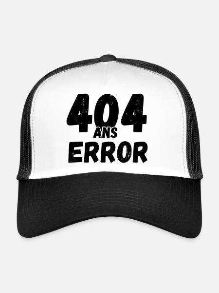 40 ans anniversaire Geek Informaticien - Casquette trucker  - blanc/noir - Devant