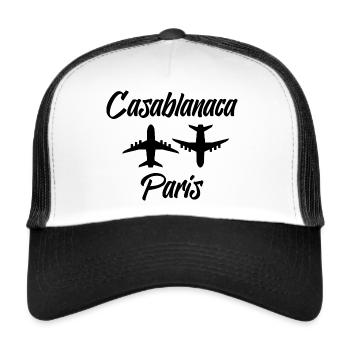 Casablanca & Paris - Casquette trucker  - blanc/noir - Devant