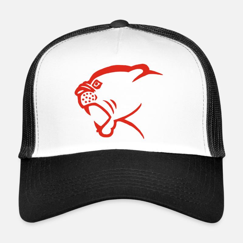 Tête de panthère rouge Casquette trucker 