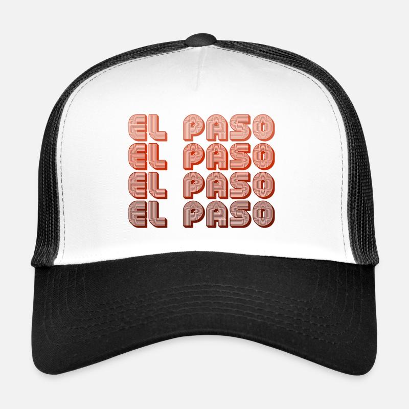 El Paso Gradient Retro Pattern Trucker Cap