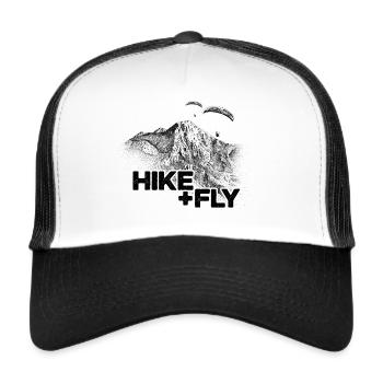 Mittagskogel Hike & Fly Paragliding - Trucker Cap - Weiß/Schwarz - Vorne