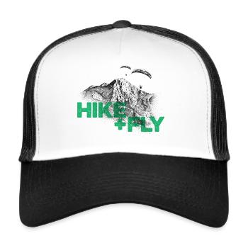 Hike & Fly Paragliding green - Trucker Cap - white/black - Front
