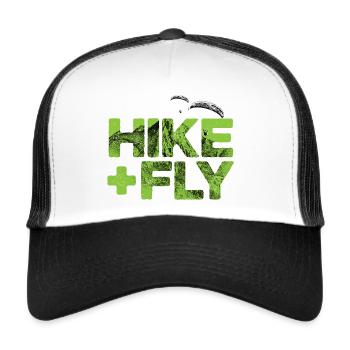 Hike & Fly Paragliding green - Trucker Cap - white/black - Front