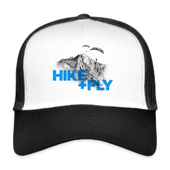 Hike & Fly Parapente bleu - Casquette trucker  - blanc/noir - Devant