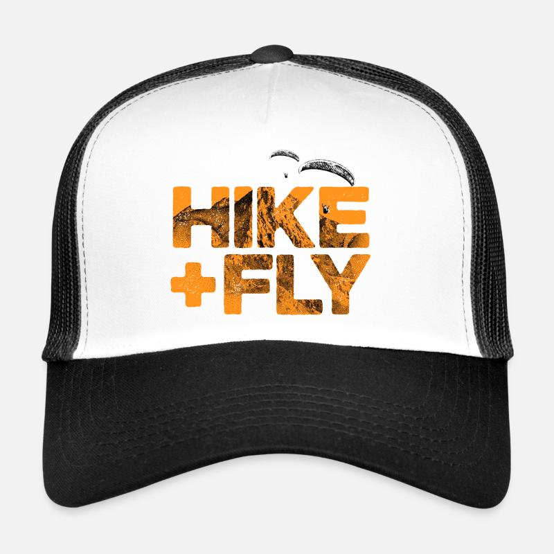 Hike & Fly Paragliding orange Trucker Cap