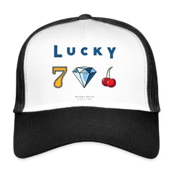 Walter & Wallis - Lucky - Trucker Cap - white/black - Front