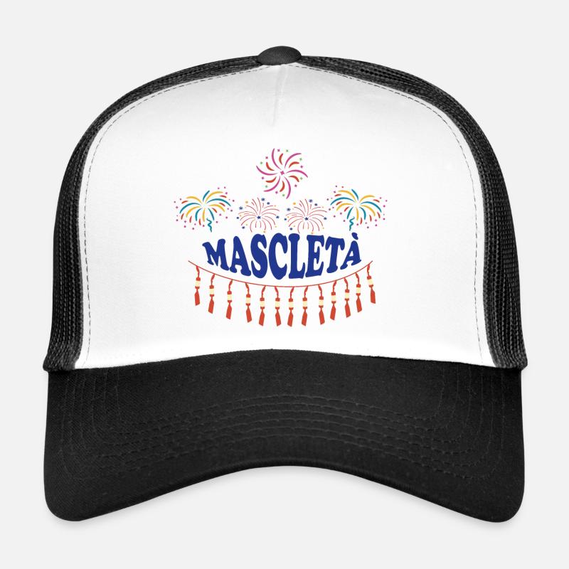 Feux d’artifice de Mascletà - Casquette trucker  - blanc/noir