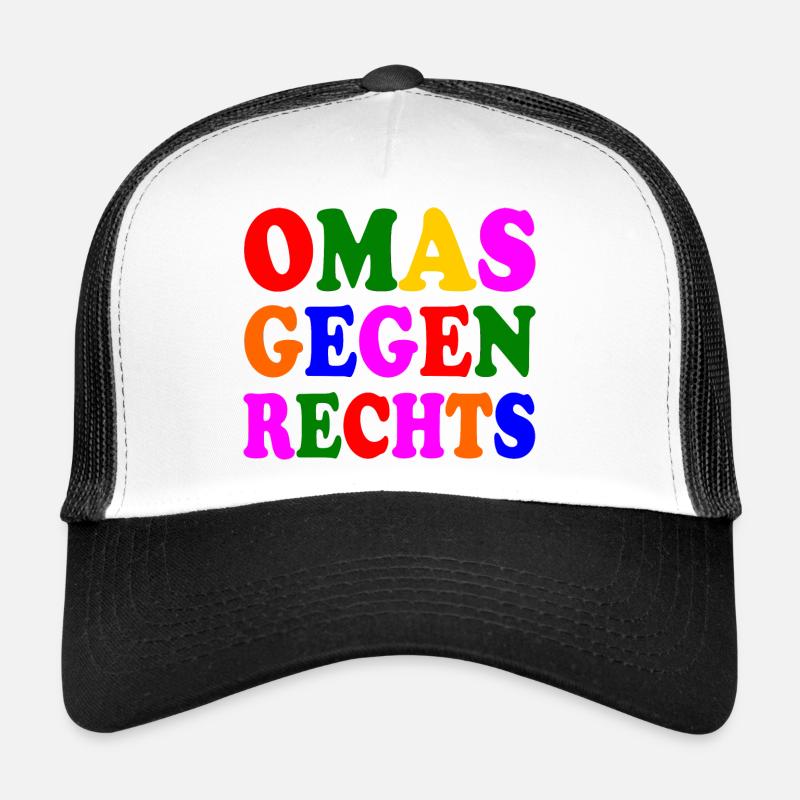 Omas gegen rechts - Trucker Cap - Weiß/Schwarz