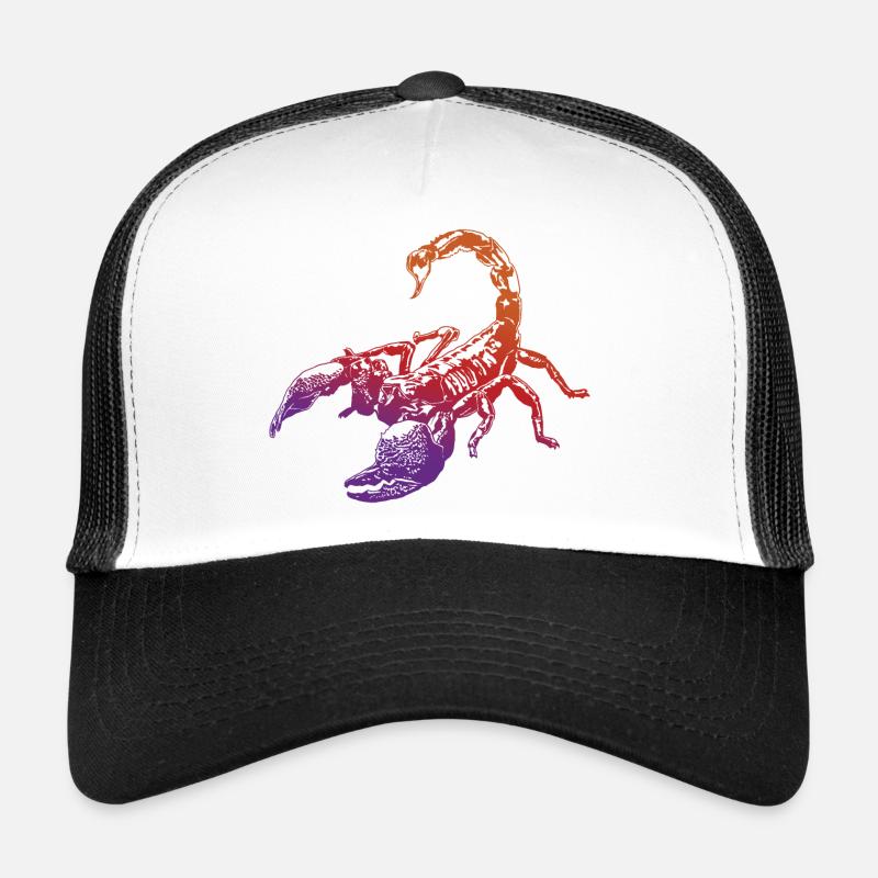 Cool Scorpion Insect Sketch Graphic Scorpion Lover Trucker Cap