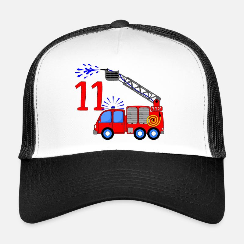 Fire engine 11 birthday children Trucker Cap