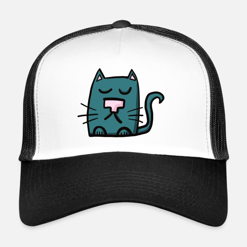 Chat bleu Casquette trucker 
