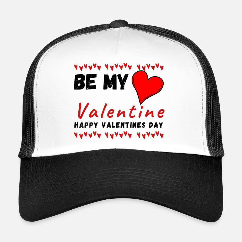 Sei mein Valentinstag - Valentinstag - Trucker Cap - Weiß/Schwarz