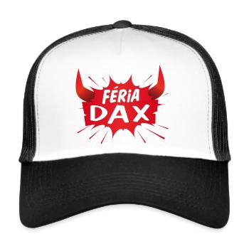 Féria de Dax ! Festayre, fêtes de Dax - Casquette trucker  - blanc/noir - Devant