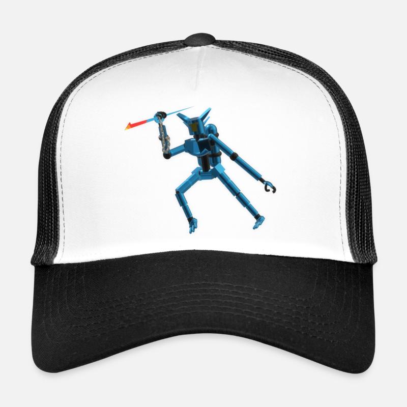 Peaceful robot - Trucker Cap - white/black