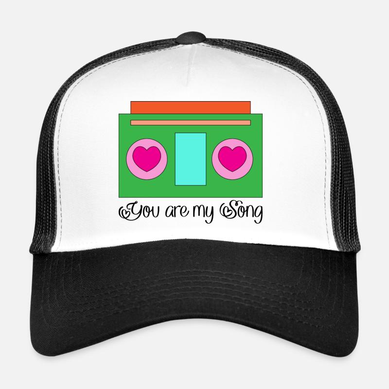 Abstrakte Liebe Freundschaft Grafik - Trucker Cap - Weiß/Schwarz