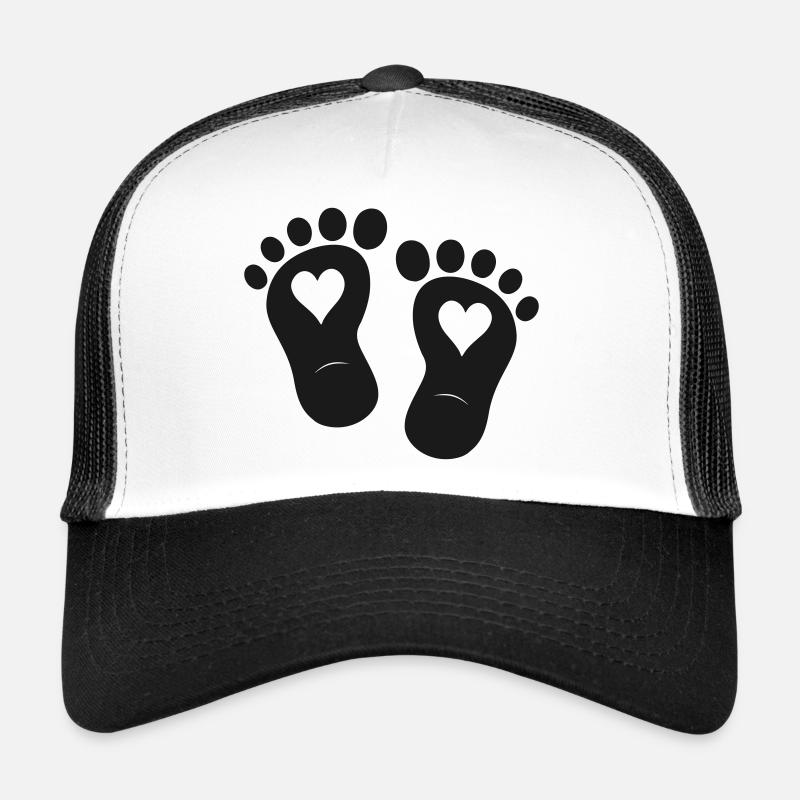 Pieds d’enfants naissance de bébé Casquette trucker 