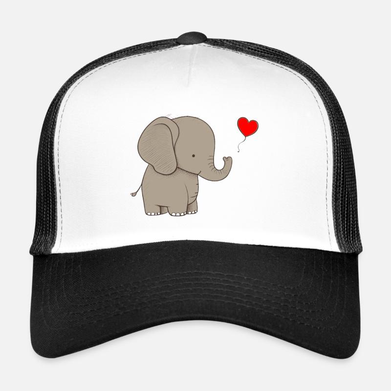 Elefant mit Herz Geschenk Trucker Cap