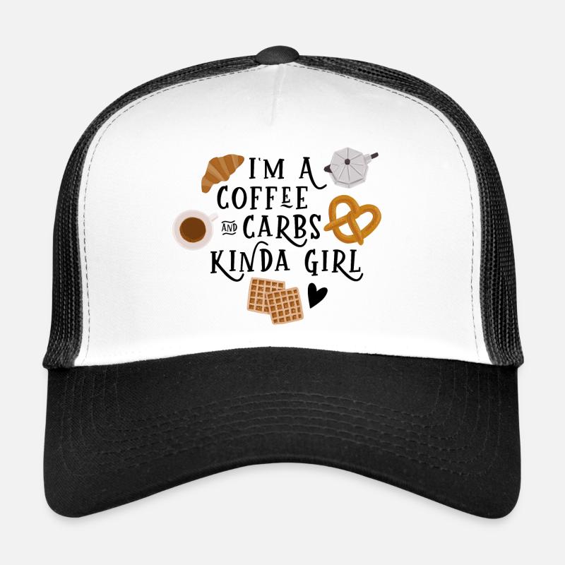 Coffee and carbs kinda girl - Trucker Cap - white/black