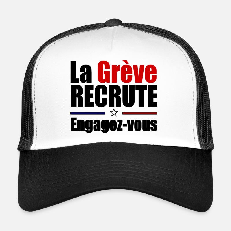 La grève recrute mobilisation Casquette trucker 