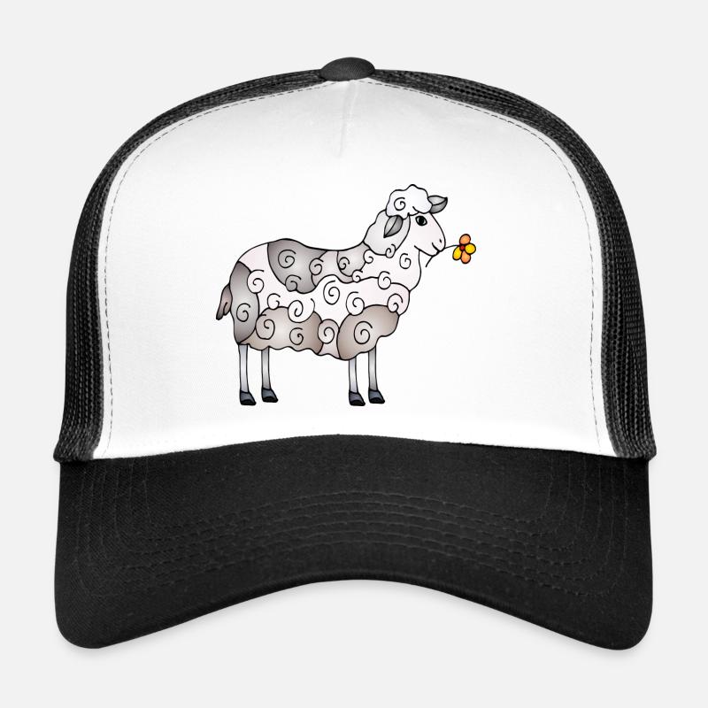 Schaf - Trucker Cap - Weiß/Schwarz