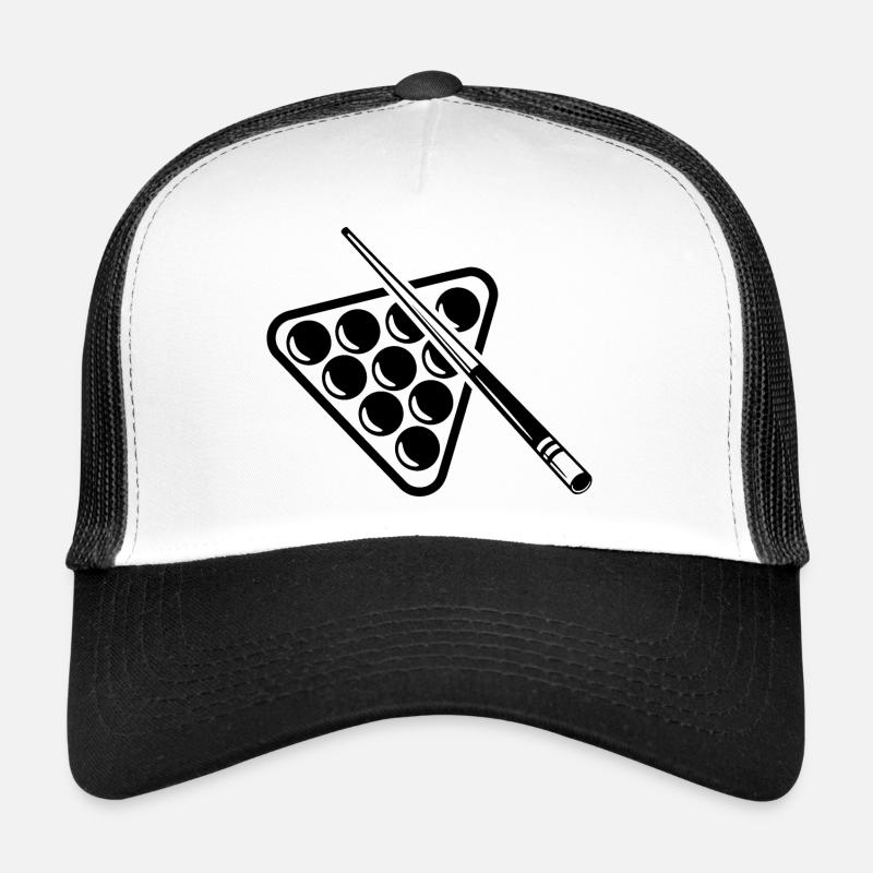 Billard Queue Billardkugeln Billardspieler Trucker Cap