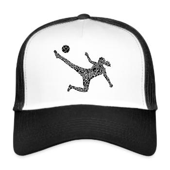 Soccer Player Women Soccer Soccer Player - Trucker Cap - white/black - Front