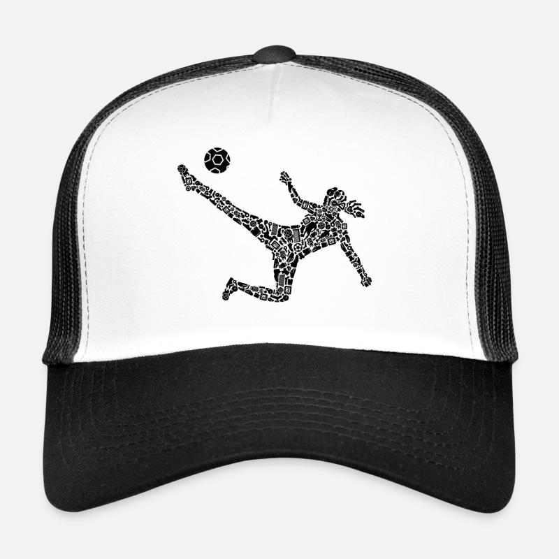 Joueuse de soccer Joueuse de soccer - Casquette trucker - blanc/noir