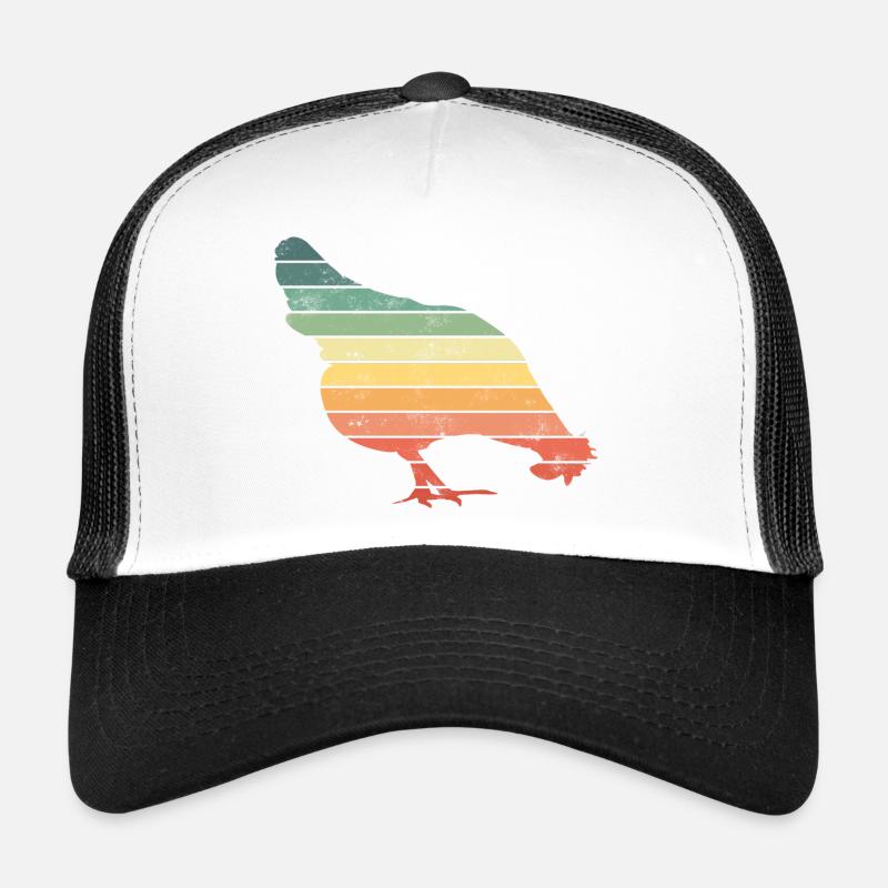 Huhn Hühner - Trucker Cap - Weiß/Schwarz