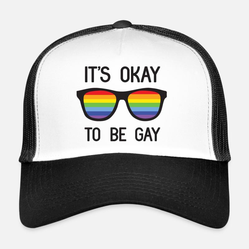 Pride Month - Es ist okay, schwul zu sein - Trucker Cap - Weiß/Schwarz