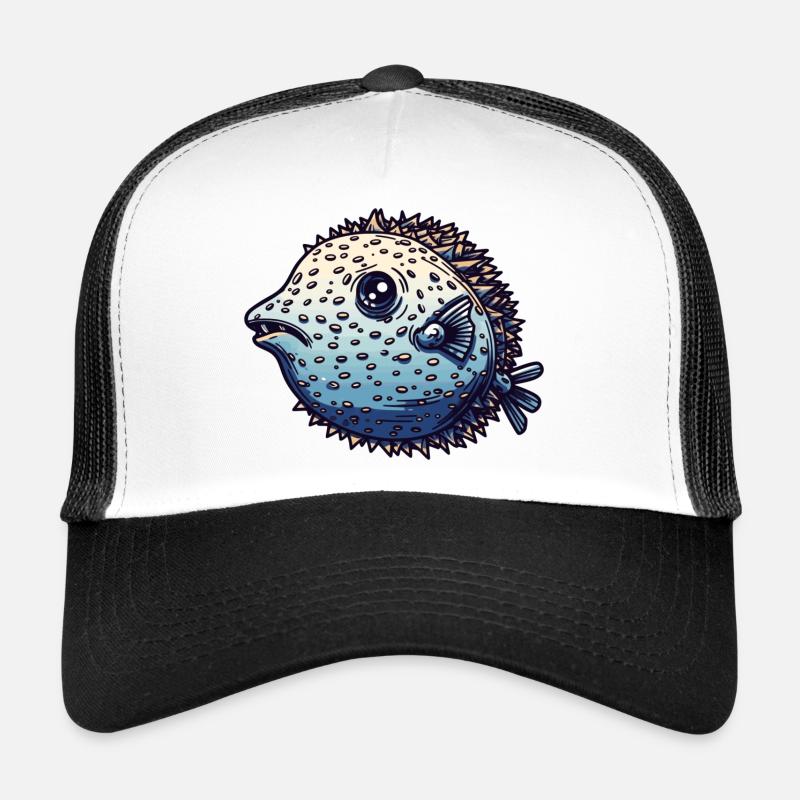 Le poisson-globe est une créature marine ludique Casquette trucker 