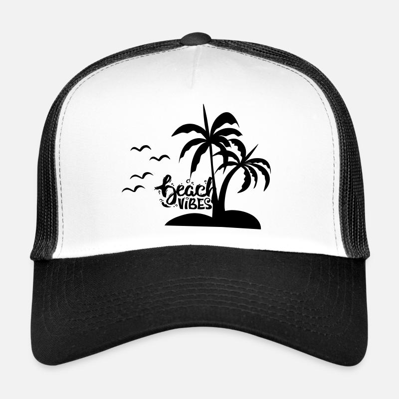 ambiance de plage - Casquette trucker  - blanc/noir