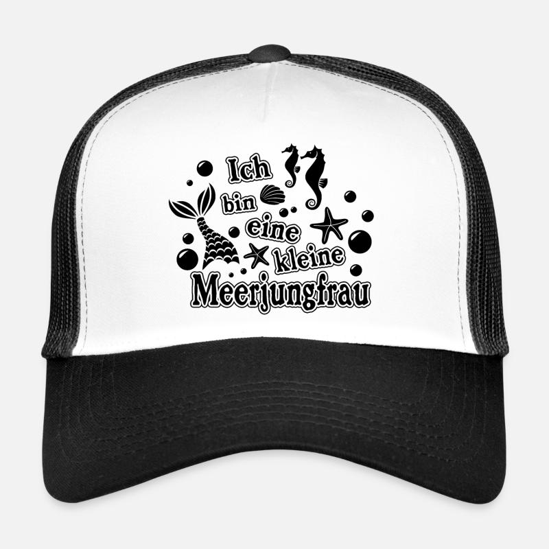 Ich bin eine kleine Meerjungfrau - Trucker Cap - Weiß/Schwarz