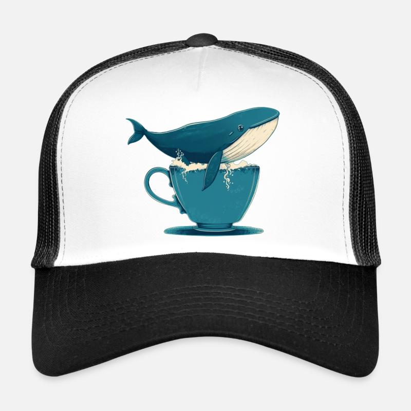 Whale in teacup Trucker Cap