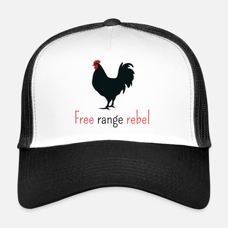 Rebell aus Freilandhaltung - Trucker Cap - Weiß/Schwarz
