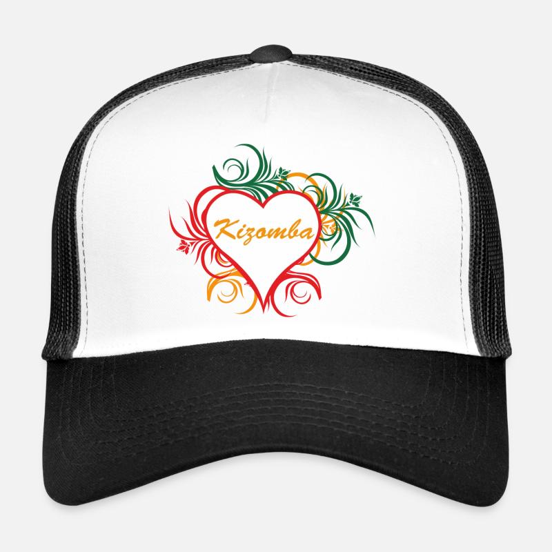 Kizomba im Herzschmuck - Trucker Cap - Weiß/Schwarz