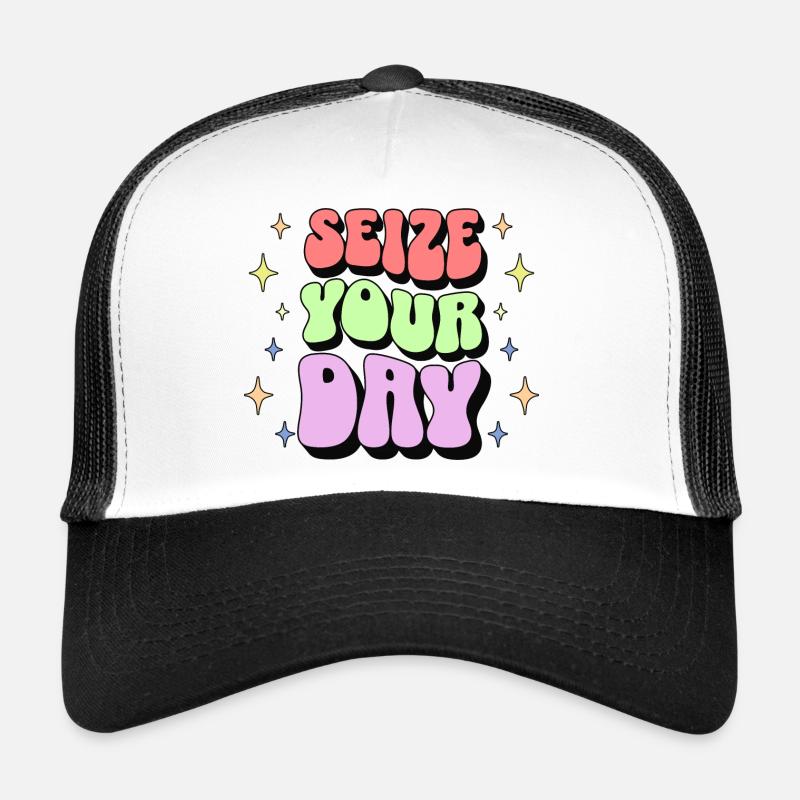 Affirmation positive - Casquette trucker  - blanc/noir