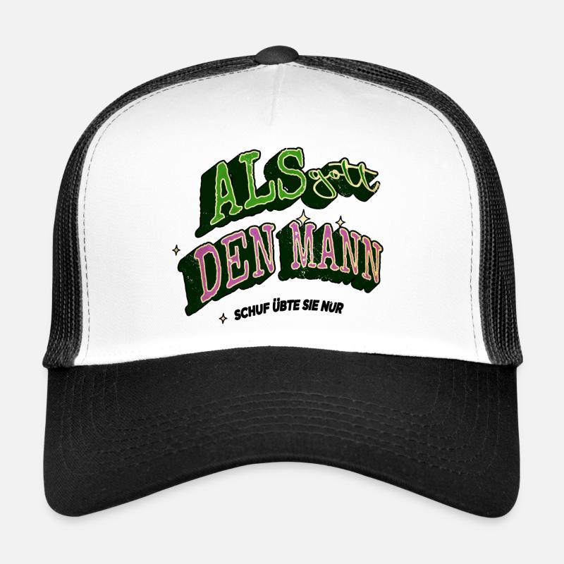womancontest mädchen ansage frauenrechte - Trucker Cap - Weiß/Schwarz