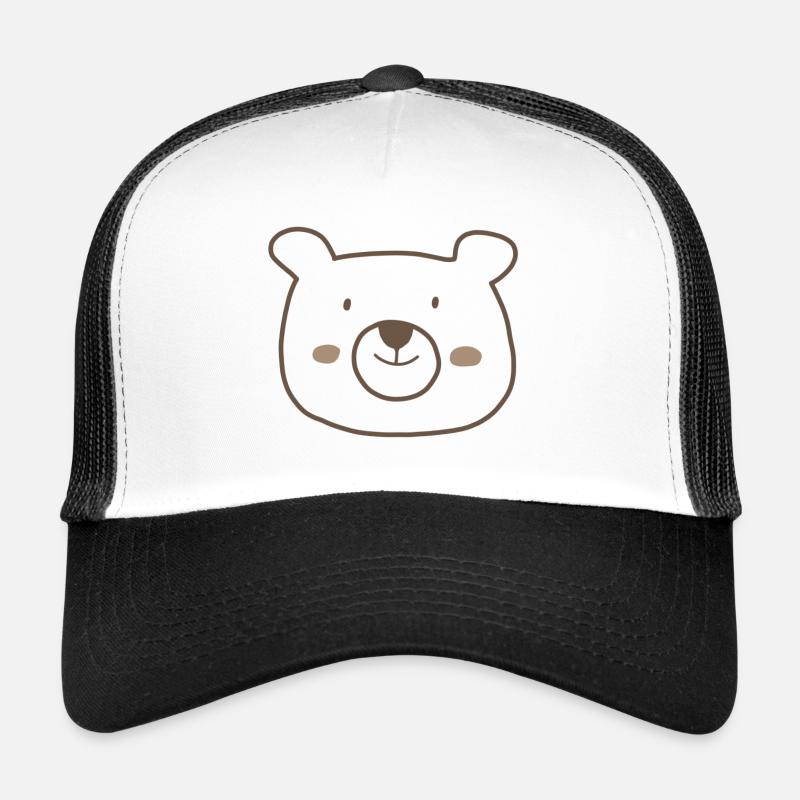 Teddy - Trucker Cap - white/black