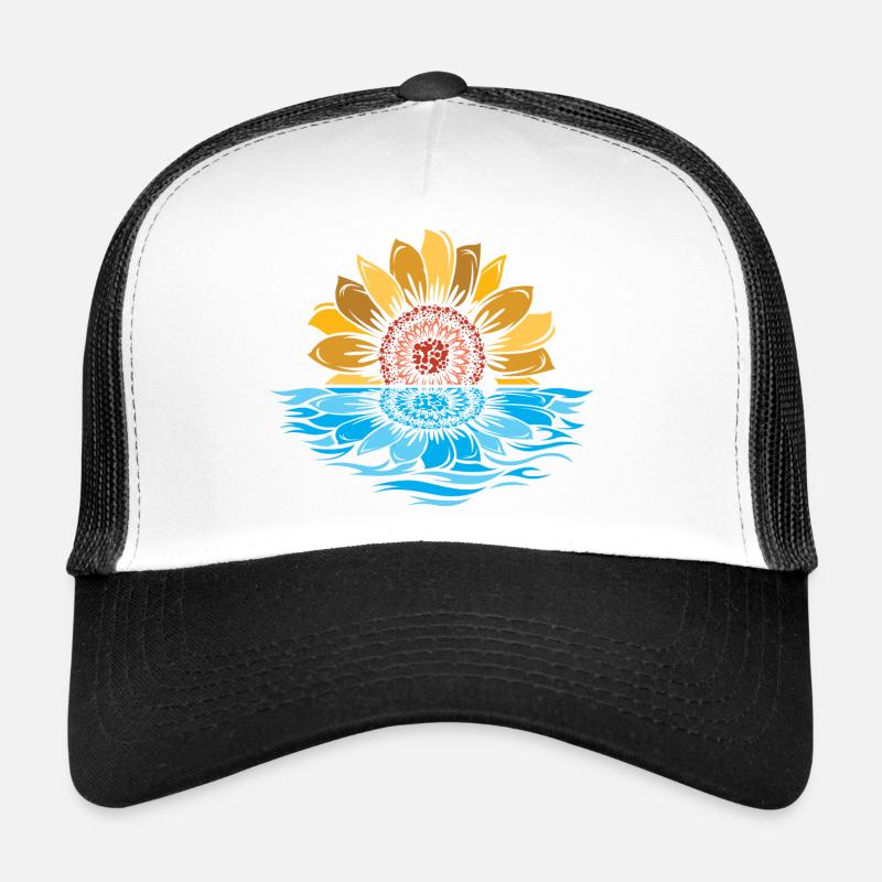 Tournesol, Mer, Coucher De Soleil, Fleurs, L’Eau Casquette trucker 